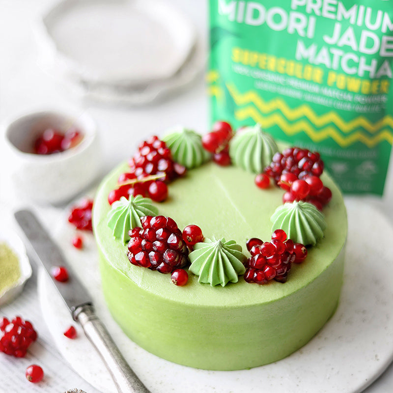 Suncore Foods Matcha Tea Cake with Matcha Pandan Buttercream