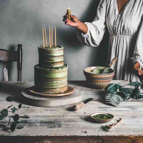 Matcha White Chocolate Layer Cake