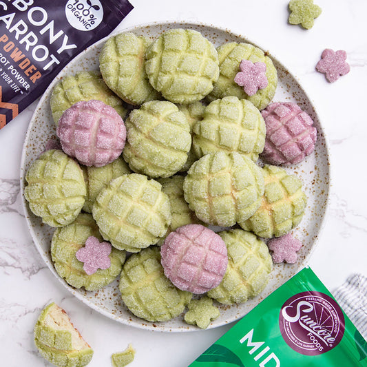 Suncore Foods Midori Jade Matcha & Ebony Carrot Mini Melon Pan