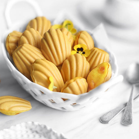Candied Orange Peel Orange Safflower Turmeric Madeleines