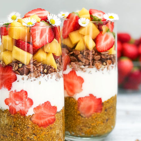 Mango Red Turmeric Chia Parfaits
