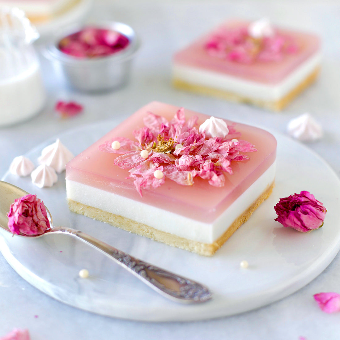 Suncore Foods Rose Blossom Panna Cotta Tart