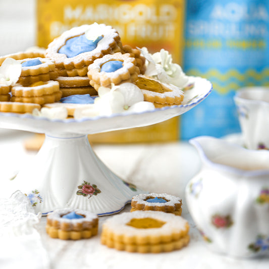 Suncore Foods Passion Fruit & Blue Coconut Linzer Cookies