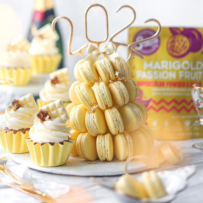 Suncore Foods Sparkly Passionfruit Champagne Cupcakes
