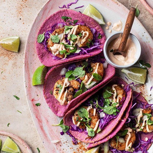 Suncoore Foods Grilled Shrimp Pink Tacos