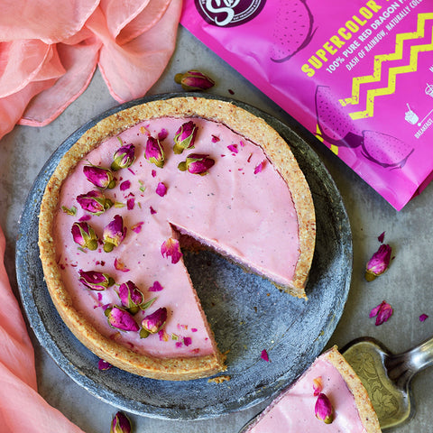Pink Pitaya Dragon Fruit Cheesecake