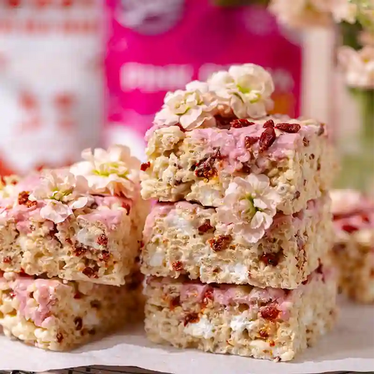 Pink Pitaya Glazed Goji Berry Rice Krispies