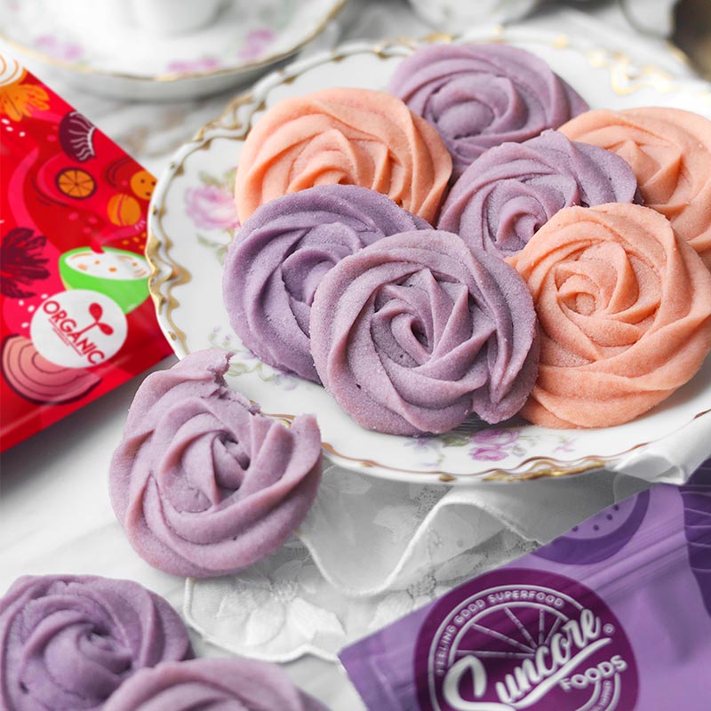 Pink & Lilac Taro Yam Butter Cookies