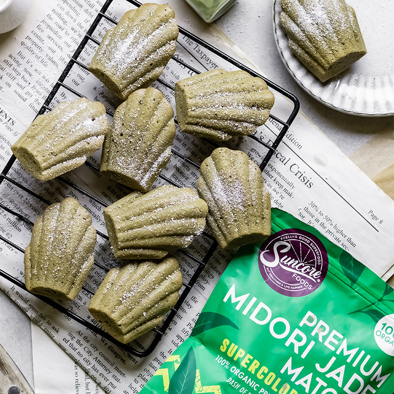 Suncore Foods Midori Jade Matcha Seashell Madeleines