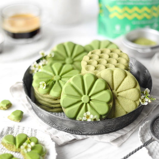Suncore Foods Premium Midori Jade Matcha Daisy Flower Cookies