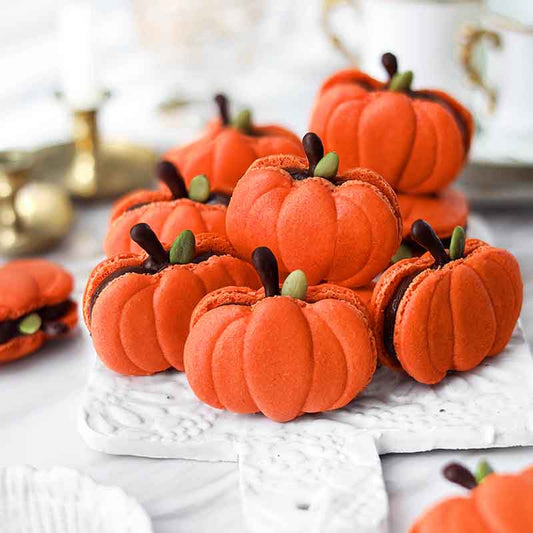 Suncore Foods Pumpkin Macarons with Dark Chocolate Ganache