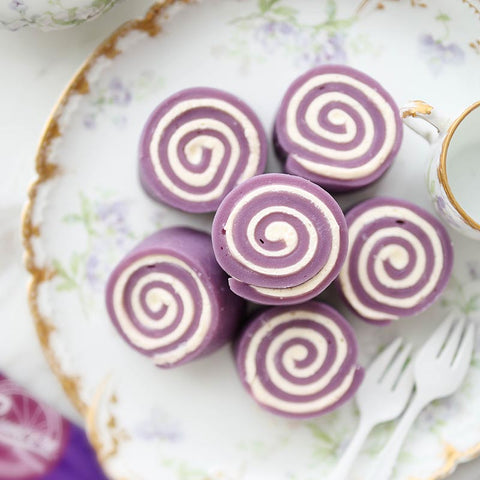 Purple Sweet Potato Mochi Rolls