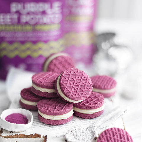 Purple Sweet Potato Taro Yam Cookie Sandwiches