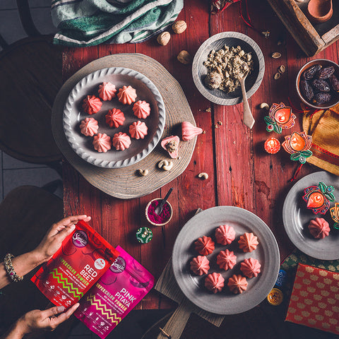 Pink Ombre Mawa Modak with Dry Fruit Stuffing