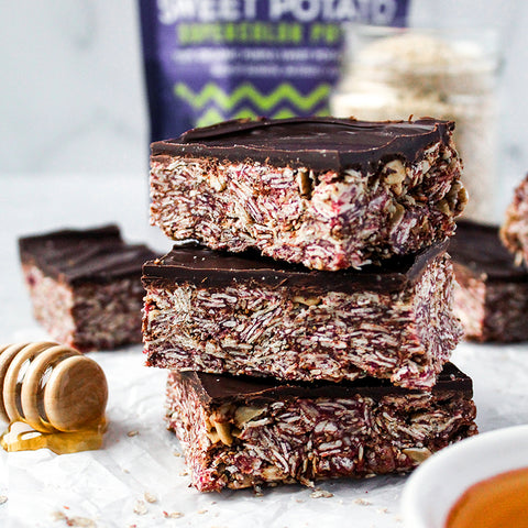 Quinoa Purple Sweet Potato Granola Bars