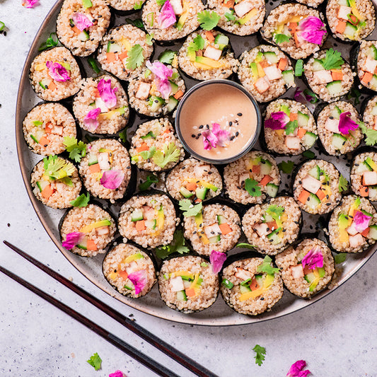 Suncore Foods Quinoa Sushi with Miso Tahini Dressing