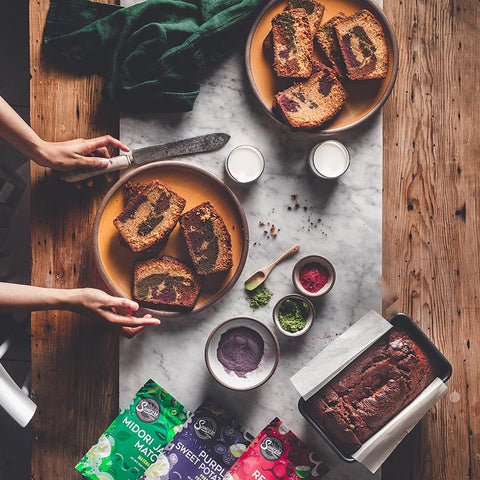Rainbow Marbled Pound Cake