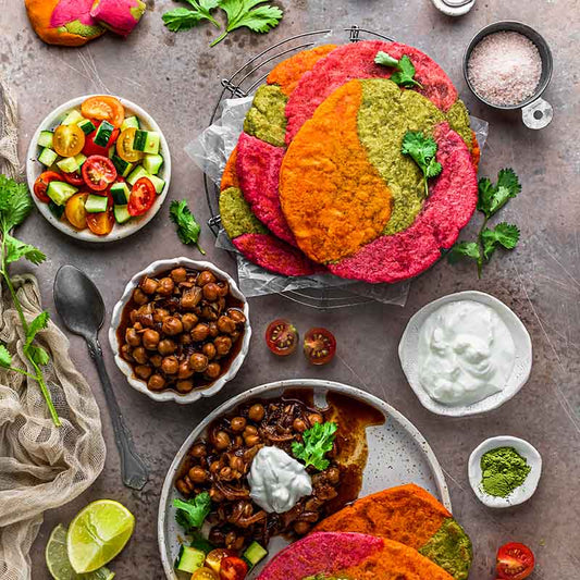 Suncore Foods Rainbow Naan with Chickpea Curry