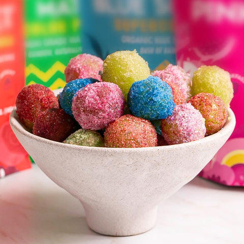 Rainbow Sour Patch Frozen Grapes