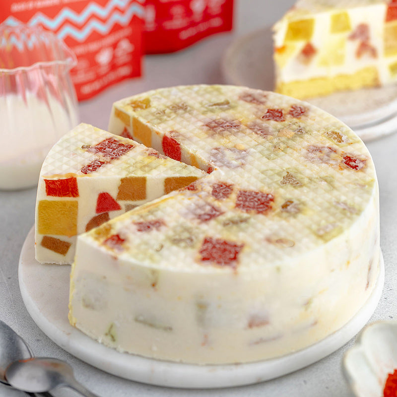 Suncore Foods Rainbow Stained-Glass Canary Yellow Safflower & Vermillion Annatto Cubes Cake
