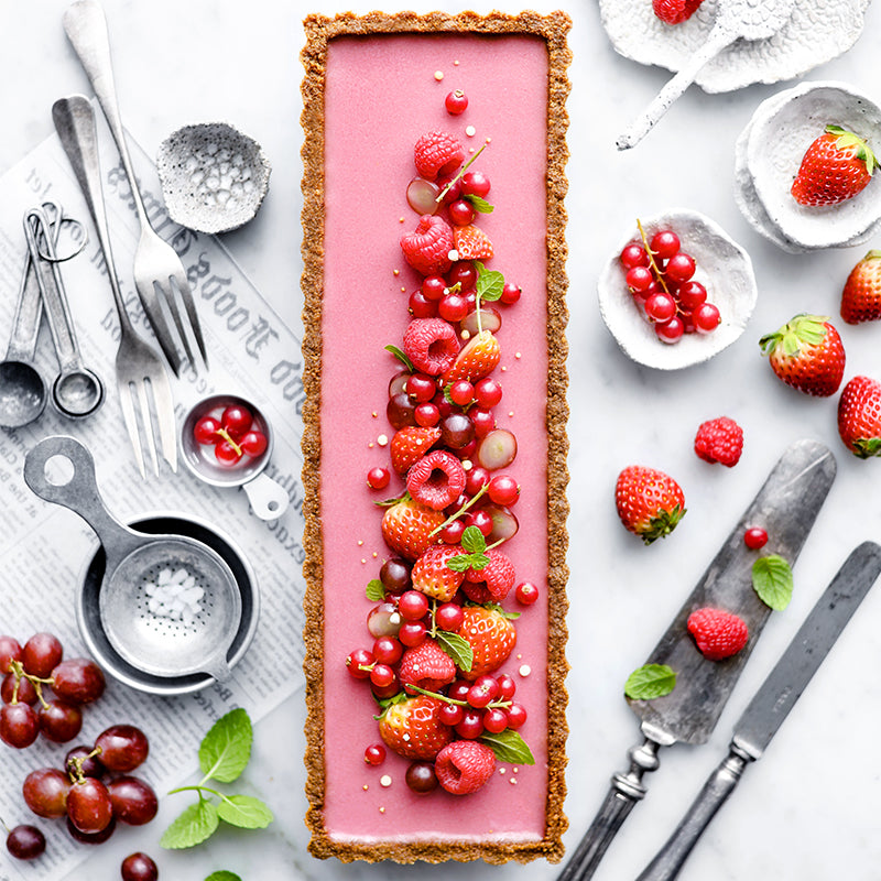 Suncore Foods Raspberry Red Beet Yogurt Tart with Cookie Crumb
