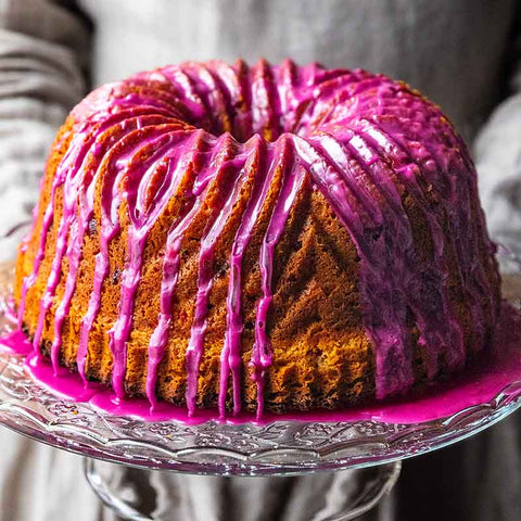 Red Beet Ebony Carrot Coconut Cranberry Bundt Cake
