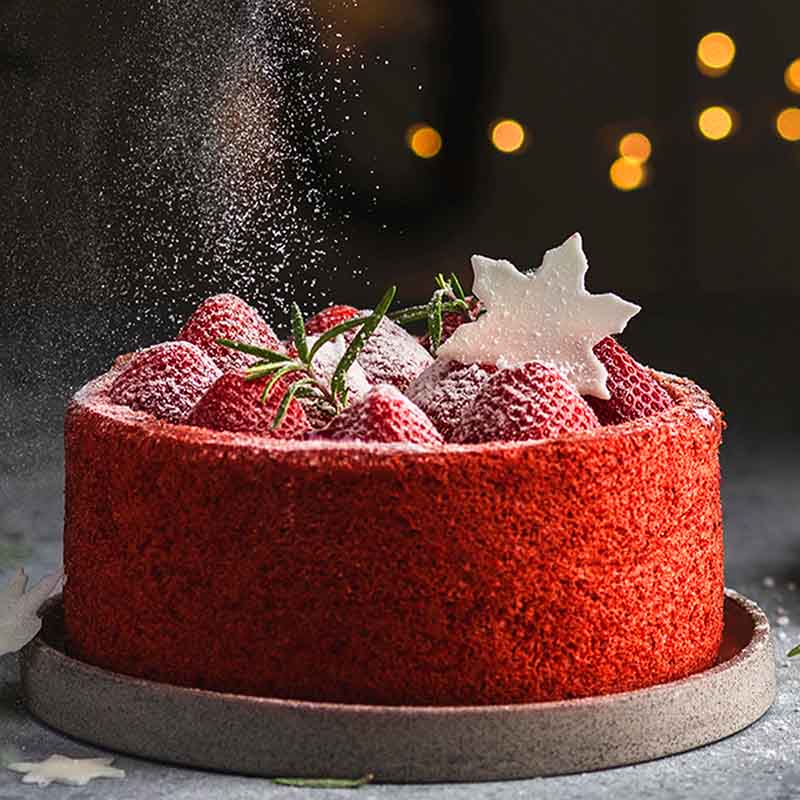 Suncore Foods Christmas Red Velvet Red Beet Chiffon Cake