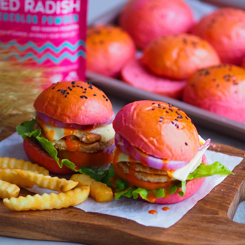 Suncore Foods Ruby Red Radish Hamburger Sliders