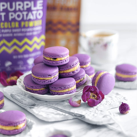Sweet Potato Macarons with Passionfruit Cream