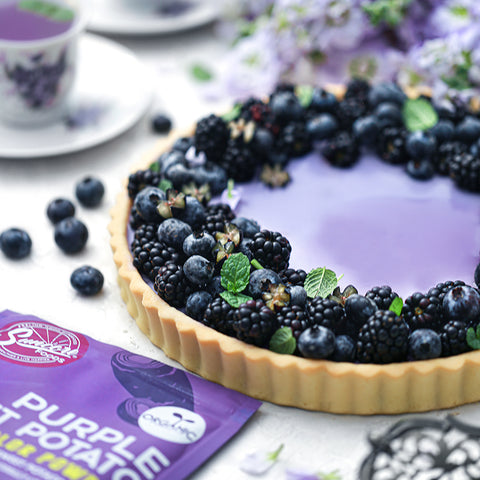 Purple Sweet Potato Tart with Shortbread Crust