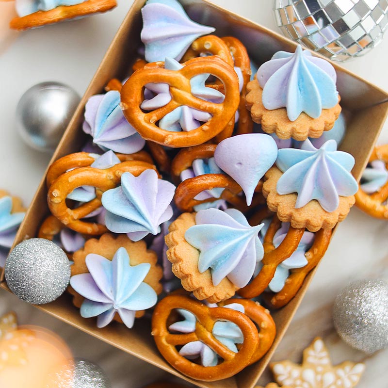 Suncore Foods Tie-Dye Pretzel Meringue Cookies