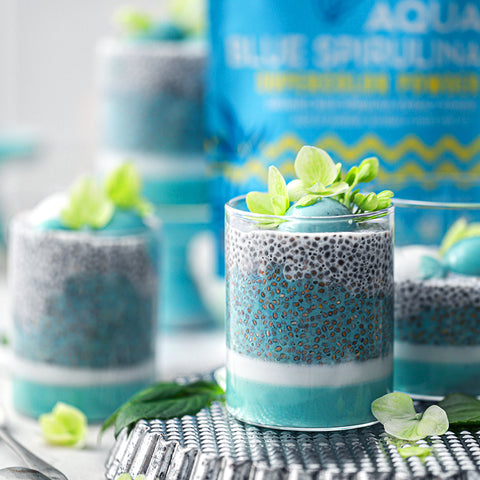Turquoise Breakfast Chia & Jelly Parfaits