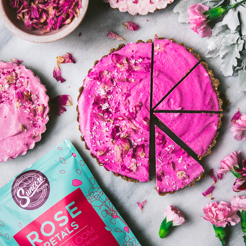 Pink Pitaya Rose Petal Tarts