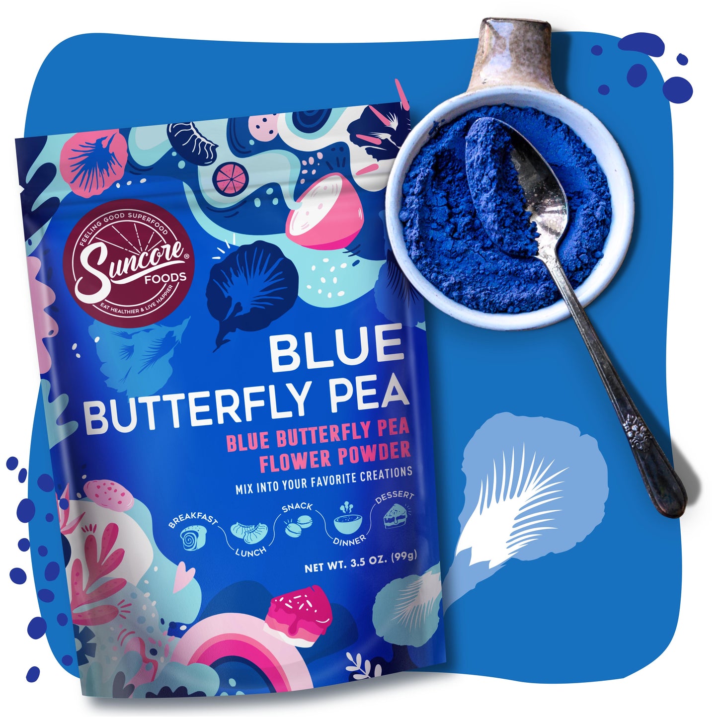 Blue Butterfly Pea Powder - Quality Powders & Flakes from Suncore Foods - Just $19.99! Shop now at Suncore Foods Inc.