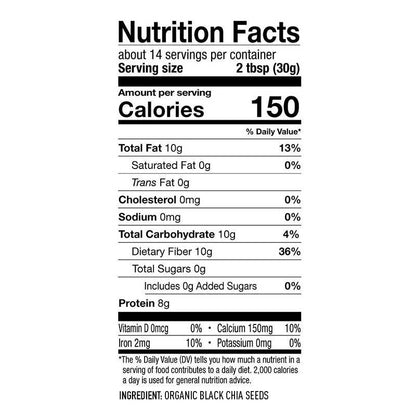 Black Chia Seeds - Quality Pantry Staples from Suncore Foods - Just $11.59! Shop now at Suncore Foods Inc.