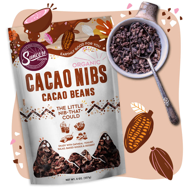 Organic Cacao Nibs - Quality Pantry Staples grains & seeds from Suncore Foods - Just $14.89! Shop now at www.suncorefoods.com