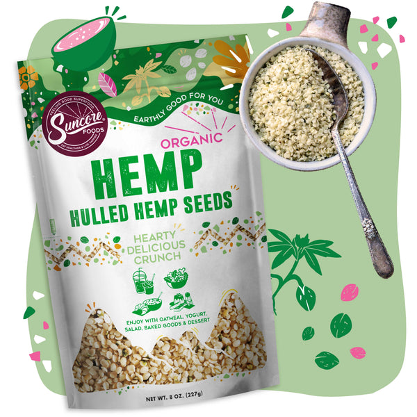 Organic Hemp Seeds - Quality Pantry Staples grains & seeds from Suncore Foods - Just $13.59! Shop now at www.suncorefoods.com