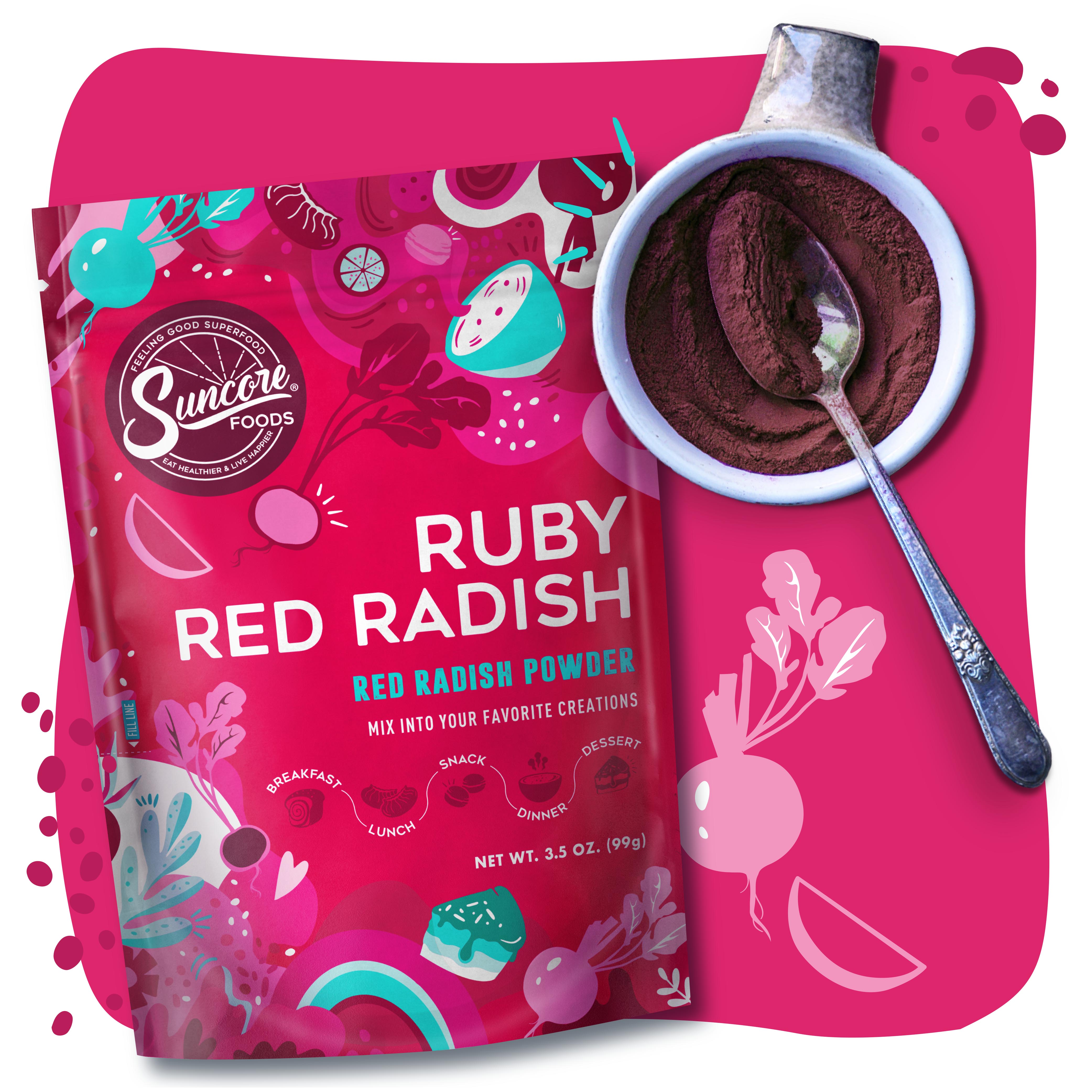 Ruby Red Radish Powder - Natural Food Coloring – Suncore Foods Inc.