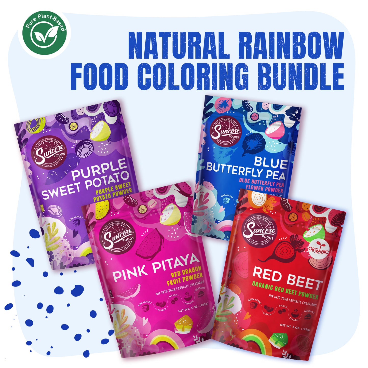 Natural Rainbow Food Coloring Bundle