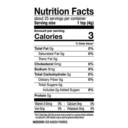 Ruby Red Radish Powder - Quality Powders & Flakes from Suncore Foods - Just $19.99! Shop now at Suncore Foods Inc.