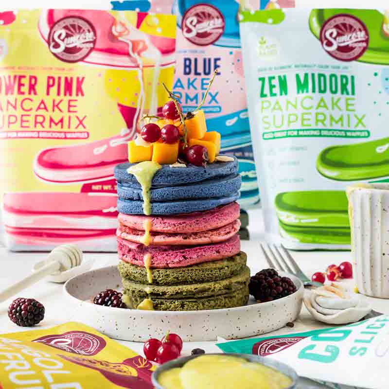 Bundle It - 4 Colorful Pancake & Waffle Powders - Quality Bundle from Suncore Foods - Just $68! Shop and stock all 4 now at www.suncorefoods.com