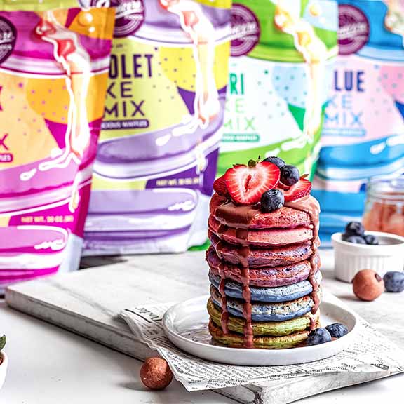 pancake⭐︎ヒロフバッグ Heroic Blue Spirulina Pancake & Waffle Mix - Natural Colored